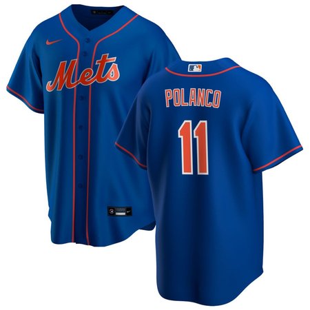 Men's New York Mets Nike #11 Jorge Polanco Royal Home Replica Jersey