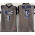 Hoyas #3 Allen Iverson Grey Basketball Stitched NCAA Jersey