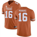 Men's Texas Longhorns #16 Arch Manning Orange Stitched Jersey
