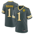 Men's Green Bay Packers #1 Micah Parsons Green 2026 Rivalries Collection Game Jersey