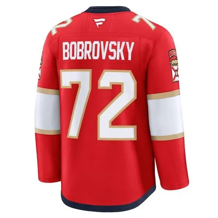 Men's Florida Panthers #72 Sergei Bobrovsky Red Premium Jersey