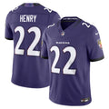 Men's Baltimore Ravens #22 Derrick Henry Nike Purple Vapor F.U.S.E. Sewn Down Limited Jersey