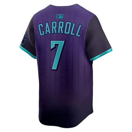 Men's Arizona Diamondbacks #7 Corbin Carroll
Purple 2025 City Connect Limited Player Jersey