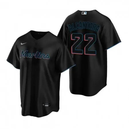 Men's Miami Marlins #22 Sandy Alcantara
Black Home Limited Player Jersey